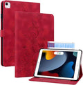 Case for iPad Air 3rd Generation 2019 / iPad Pro 10.5 Inch 2017, Auto Wake/Sleep Supports Pencil Holder Magnetic Clasp Stand Cover, Red
