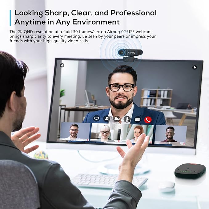 Webcam No Mic with Privacy Cover, USB Web Cam for Computer and Laptop Plug & Play, Web Camera Without Audio, 78° Wide-Angle,for Streaming and Conferencing (2K Webcam No Mic)