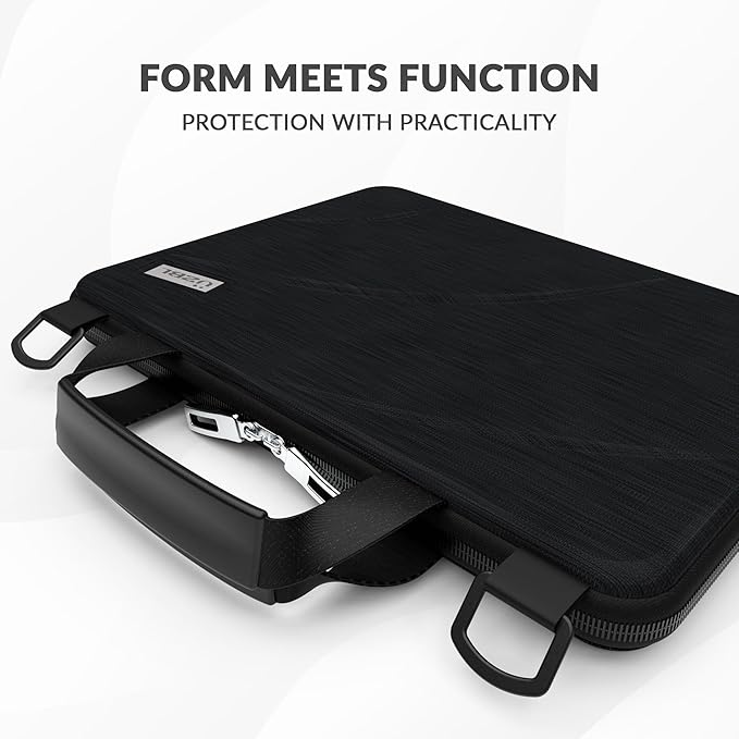 UZBL 13-14 Inch Always-on Chromebook Protective Hard Case with Adjustable Shoulder Strap and Carrying Handles (20 Pack)