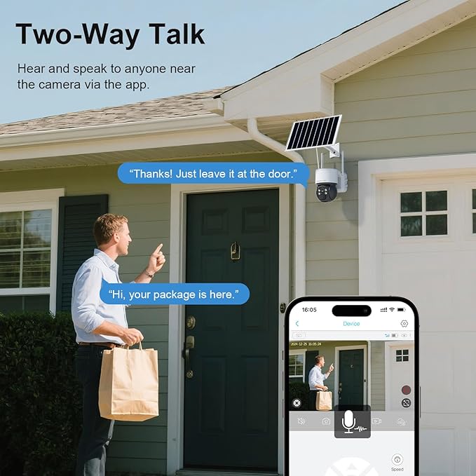 HOSAFE.COM Security Cameras Wireless Outdoor, Solar WiFi Cameras for Home Security, 2K Color Night Vision, AI Motion Detection, 2-Way Audio, IP66 Waterproof, SD/Free Cloud Storage (Need Apply)