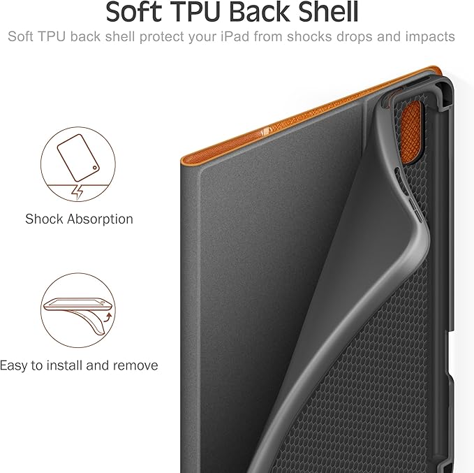 KingBlanc for iPad mini 7 (A17 Pro) Case, iPad mini 7th/6th Generation Case (2024/2021 8.3-inch) with Pencil Holder, PU Leather Stand Cover, Auto Sleep/Wake, Multi-Angle for Viewing/Typing, Brown