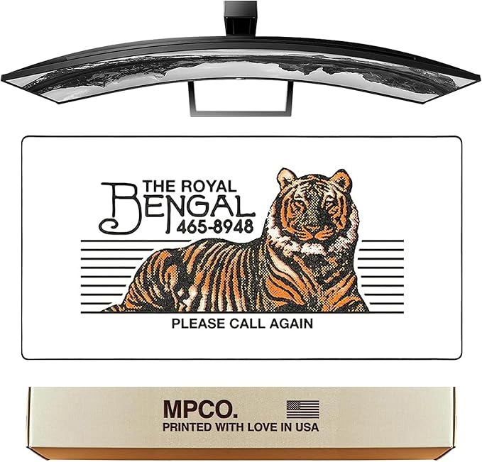 MPCO. Original Large Gaming Desk Mat – 36" x 17" Aeroglyde OZGMX Royal Bengal Original Full Desk Mouse Pad for Smooth Precision – Non-Slip, Washable Extra-Large PC Mouse Pad for Gaming Sessions