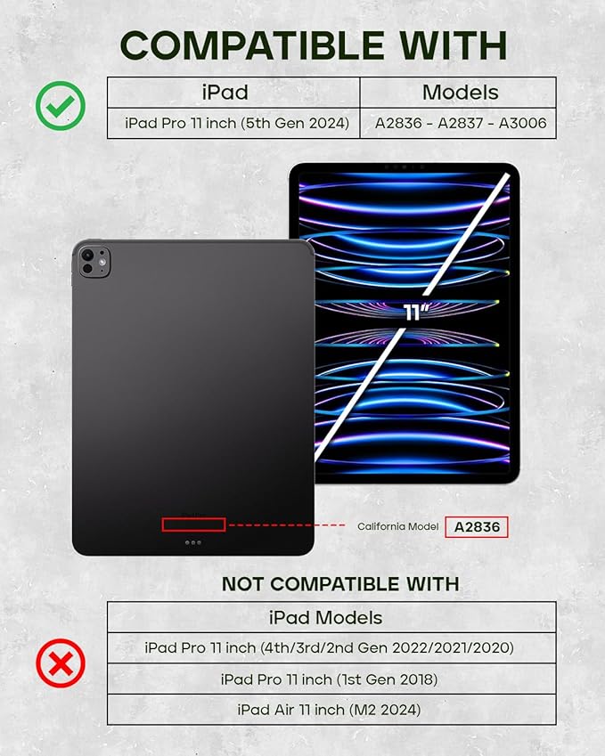 Porter Riley - Leather Case Compatible with iPad Pro 11" 5th Gen - M5 / M4 (2025/2024) Release. Premium Genuine Leather Stand/Cover/Flip Case (Tan)