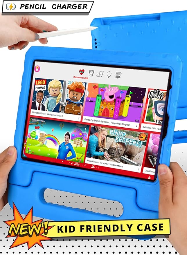 Official Cooper Dynamo for iPad Pro 11 inch Case for Kids 4th/3rd/2nd/1st Generation 2022/2021/2020/2018 | Rugged Foam, Magic Handle, Stand, with Pencil Holder, Eco-Mailer