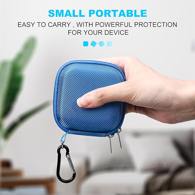 Lacdo Hard Drive Carrying Case for Crucial X10 / Crucial X9 Pro / X9 / X10 Pro SSD 1TB 2TB 4TB 6TB 8TB Portable External Solid State Drive, Hard EVA Shockproof Water Repellent Storage Travel Bag, Blue