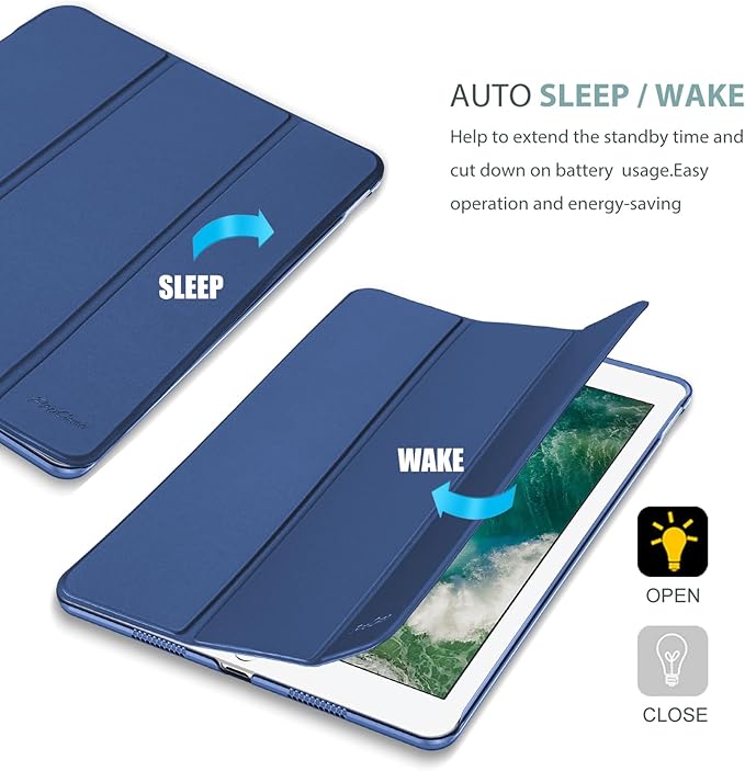 ProCase Smart Case for 10.5” iPad Air 3rd Generation 2019 / iPad Pro 2017, Slim Stand Cover with Translucent Frosted Back for iPad Air 3 -Darkblue