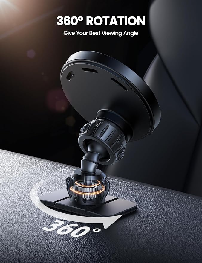 Lamicall 15W for MagSafe Car Mount Charger - [20X Strong Magnets] Wireless Car Phone Holder Charger, Magnetic Phone Holders for Car Vent Dash Accessories for Women Men for iPhone 17 Pro Max Black