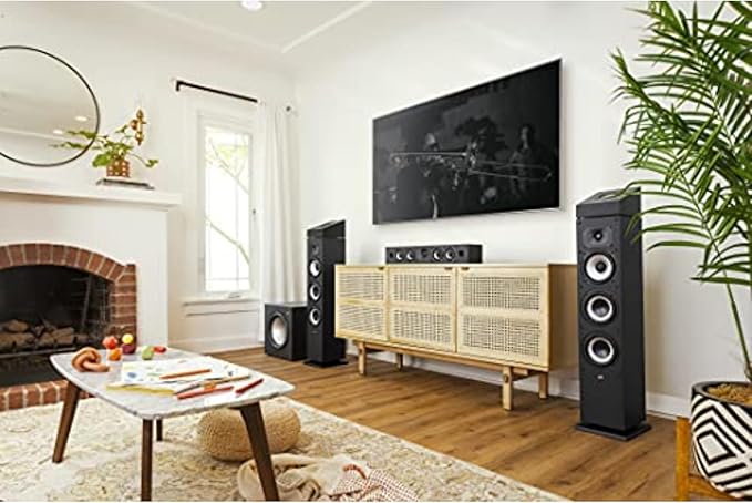 Polk Monitor XT12 Powered Sub - 12" Balanced Woofer & 100W Class A/B Amplifier, Low-Resonance MDF Cabinet & Removable Grille, Dolby Atmos & DTS:X Compatible, Home Theater Subwoofers, Midnight Black