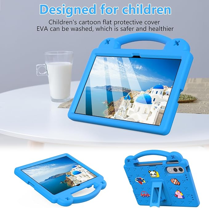 AKABEILA Compatible with Lenovo xiaoxin pad pro GT 11.1 inch TB-710FU (2025) Tablet Case, Lightweight Shockproof Protective Case with Shoulder Strap & Stand Handle for Girl Kid Gift Sky Blue