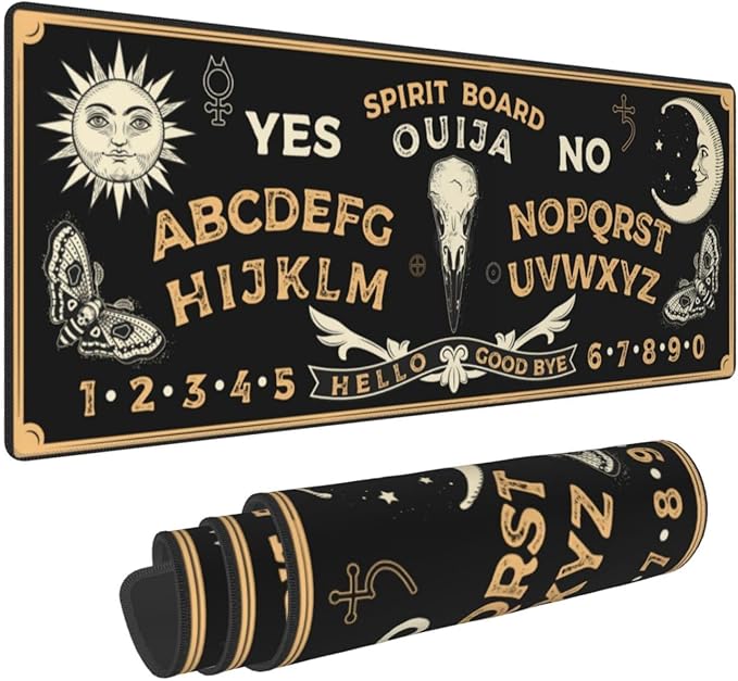 Sun and Moon Mystic Goth Witchy Mouse Pad Extended Large Gaming Mouse Pad XL Oversized Desk Pad Stitched Edges, 31.5 X 11.8 Inch