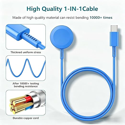 USB C Apple Watch Charger, [Apple MFi Certified] Magnetic iWatch Fast Charging Cable Cord 6ft and iPhone Type C Wall Charger Plug Block for Apple Watch Series Ultra 2/Ultra/11/10/9/8/7/SE/6/5/4/3/2