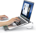 LOXP Laptop Stand for Desk, Laptop Stand with Wrist Support, Ergonomic Detachable Laptop Riser, Mount, Riser Holder Notebook Stand for MacBook Air Pro, HP, Dell, XPS, HP (10-17") Laptops - Silver