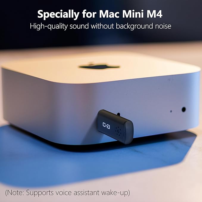 DUNGZDUZ USB C Mini Microphone for Mac mini M4/M4 Pro & MacBook | Plug-and-Play Condenser Mic, Compact & Portable, Clear Audio for Work & Study