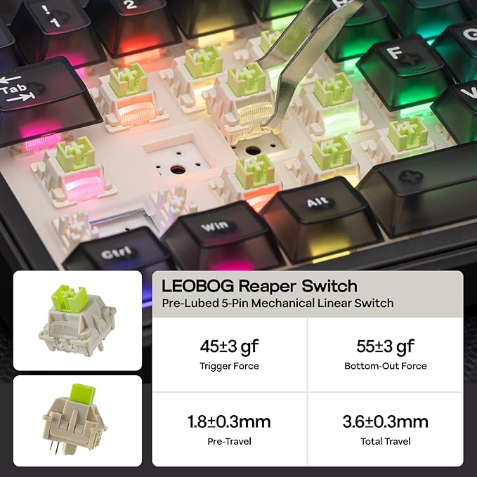 EPOMAKER Aula F99 MAX Wireless Mechanical Keyboard, Smart Screen & Knob, 8000mAh, 2.4Ghz/BT Creamy Keyboard, Pre-Lubed Switch, Hot-Swappable, RGB Backlit, Custom Software (Black)