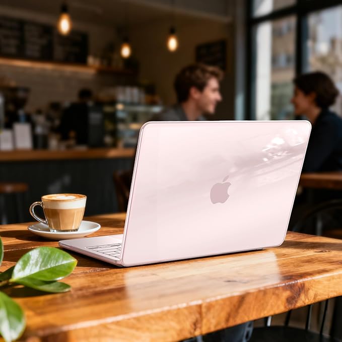 B BELK for MacBook Neo Case 13 inch 2026 (A18 Pro, Model A3404), Slim Protective Laptop Hard Shell Case with Keyboard Cover & Screen Protector, 1:1 Precision Fit & Anti-Yellowing, Crystal Blush