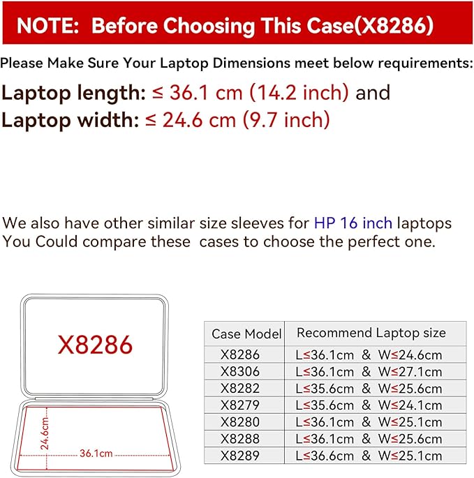 Smatree Hard EVA Protective Sleeve for 16 inch HP Spectre x360 2-in-1 Laptop 16t-f2000/aa000, for 16 inch Spectre x360 2-in-1 Laptop 16-f2047nr/aa0097nr Case (X8286)