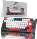 H83 PRO Wireless Mechanical Gaming Keyboard 75% Layout, Gaming Equipment Gasket Mounted - Hot Swappable Cardamom Switches, PBT Keycaps, RGB Backlit, USB-C/2.4G/BT5.0 for Win/Mac/Linux