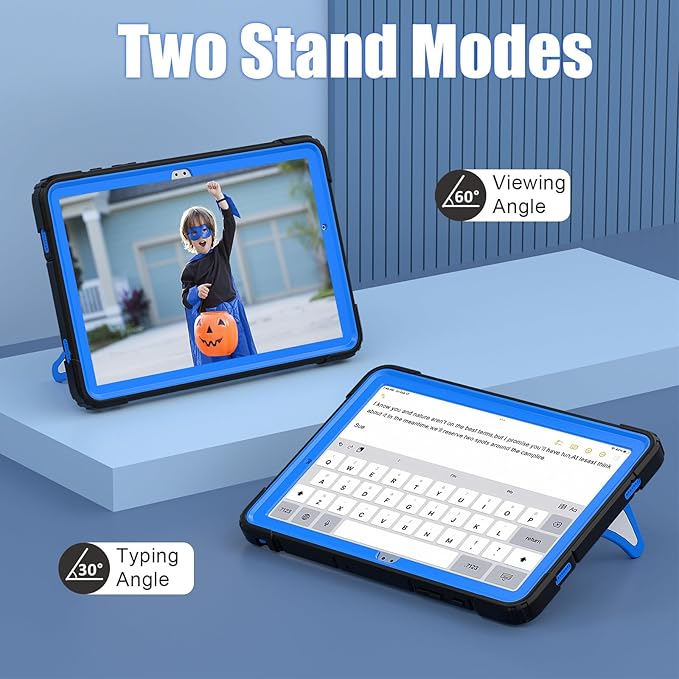 AKABEILA Compatible with Samsung Galaxy Tab A9 Plus 11 inch (SM-X216B)(2023) Tablet Case，Lightweight Shockproof Rugged Protective Cover with Kickstand for Kids Children Boys Babies Black Blue