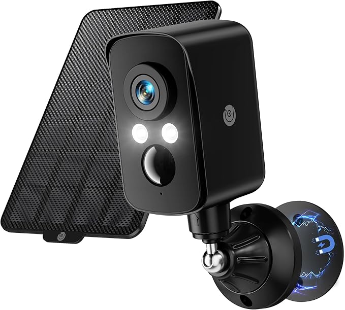 Cellular Security Camera Wireless Outdoor, No WiFi Need, Battery & Solar Powered, Magnetic, Free Human Detection, Free 7-Day Cloud/SD, Night Vison, Siren, 2-Way, IP65 Talk, 2K