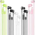 LWZCAM USB C Earbuds with Microphone 5 Pack, in-Ear Wired Headphones with Noise Isolating, Type C Earphone Heavy Bass Stereo Headsets Compatible with iPad, Android Smartphones, for Most USB-C Devices