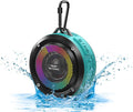 Shower Speaker, Certified IPX7 Waterproof,Portable Bluetooth Speaker with Suction Cup,Hook,Light, Stocking Stuffers, Premium Mini Outdoor Wireless Speaker, Ideal Gift for Christmas (Blue)