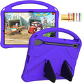 Kids Case for Samsung Galaxy Tab S10 Lite/S10 FE/S9 FE 10.9"/Tab S9/S8/S7 11", Techcircle Light Weight Shock Proof EVA Foam Handle Rugged Stand Protective Case, Purple