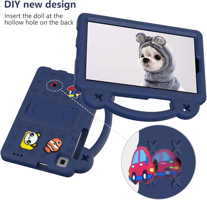 AKABEILA Compatible with Honor Pad X9/Honor Pad X8 Pro 11.5(2023) Tablet Case, Kids Friendly Universal Lightweight Shockproof Protective Case with Shoulder Strap & Stand Handle Navy Blue