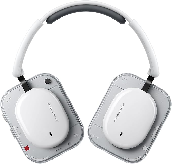 Nothing Headphone (a) 2026 New, Adaptive Active Noise Cancelling Headphones, Wireless Over Ear Bluetooth 5.4 ANC Headset with LDAC Hi-Res, 5 HD Mics Ultra Bass via APP, 135 Hours Playtime, White