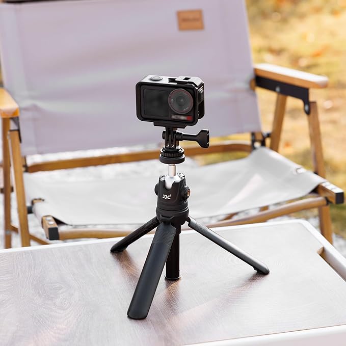 2-in-1 Action Camera Hot Shoe Mount Adapter, Tripod Mount & Cold Shoe Camera Adapter for Osmo Action 5 pro 4 for GoPro Hero 13 12 11 10 9, On 1/4"-20 Tripod DSLR LED Light Selfie Stick Monopod