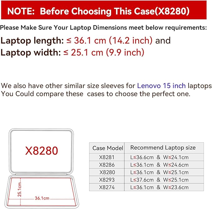 Smatree Hard EVA Protective Sleeve Case Compatible for 15 inch Lenovo IdeaPad Flex 3i Chromebook 2 in 1, for 15 inch IdeaPad Gaming 3i Gen 6, for 15inch ThinkBook 15p Gen 2 Laptop Bag (X8280)