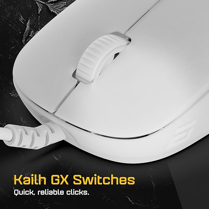 ENDGAME GEAR XM2 8k Gaming Mouse – 8000Hz Polling Rate, Kailh GX Switches, PixArt PAW3395 Sensor, Ultra-Light 52 g, White Frost Edition