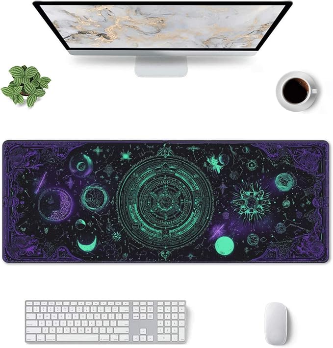 Goth Mouse Pad Extended Large Gaming Mouse Pad XL Stitched Edges for Gamer Home Office 31.5 X 11.8 Inch