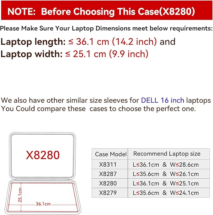 Smatree Hard EVA Protective Sleeve Case Compatible for 16 inch Dell Inspiron 16 5645/5640/5630, Inspiron 16 Plus 7640/7630/7620/7610, DELL Latitude 7650/7640, Vostro 7620/5620, Vostro 16 5630 (X8280)