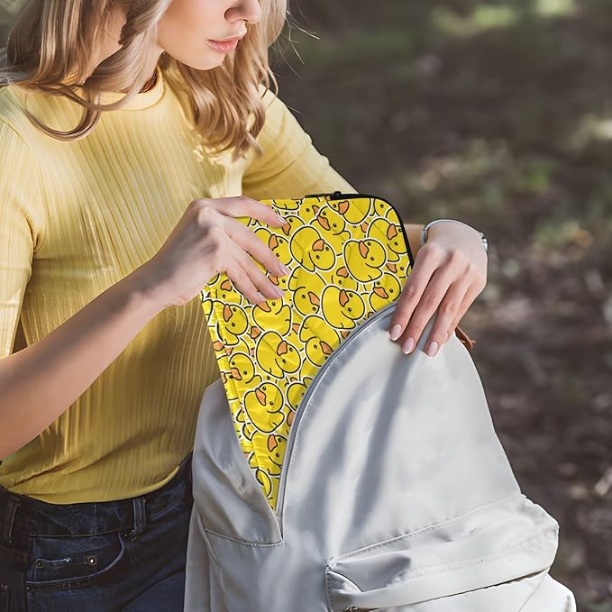 SLENDER Cute Laptop Sleeve - 13 inch DAZZLING YELLOW Duck Design Tablet Bag - Waterproof WOMEN'S/MEN'S Laptop Accessories