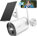 ieGeek Security Cameras Wireless Outdoor, 2K Solar Camera Security Outdoor with Spotlight & Siren, AI Detection Wireless Cameras for Home Security, 3MP Color Night Vision/2-Way Talk/Works with Alexa