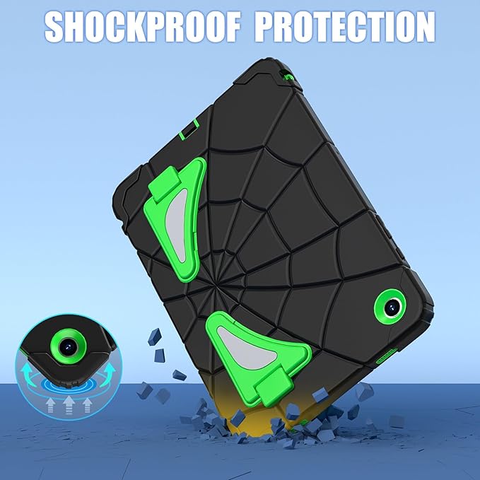 AKABEILA Compatible with Samsung Galaxy Tab A9 Plus 11 inch (SM-X216B)(2023) Tablet Case，Lightweight Shockproof Rugged Protective Cover with Kickstand for Kids Children Boys Babies Dark Green