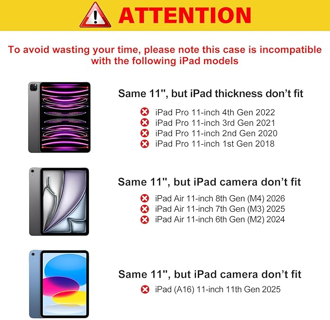 Akkerds for iPad Pro 11 Inch Case (M5/M4) 2025/2024 6th/5th Generation with Pencil Holder, for iPad Pro Case 11 Inch with Trifold Stand Protective Cover/Soft TPU Back, Auto Wake/Sleep, Light Gray
