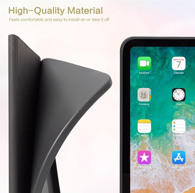 Lokigo New for iPad (A16) 11th Generation Case 11 inch 2025 & iPad 10th Generation Case 10.9 inch 2022, Protective Multi-Viewing Stand Cover (Support Touch ID, Auto Wake/Sleep), Black