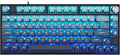 MOLGRIA SKYLOONG GK75 Blue Backlit Gaming Keyboard with Side Transparent Pudding Keycaps, Hot Swappable Yellow Mechinery Switches, Type C Wired Knob Mechanical Keyboard for Win/Mac OS