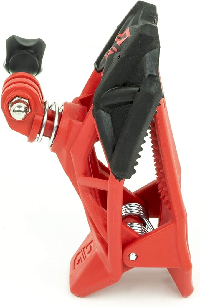 Dango Design Gripper Mount for GoPro/Osmo/Insta360 | Universal Helmet Clamp Mount for Action Cameras | Dirtbike, Motocross, Enduro, Motorcycle, ATV Helmets | Ripper Red