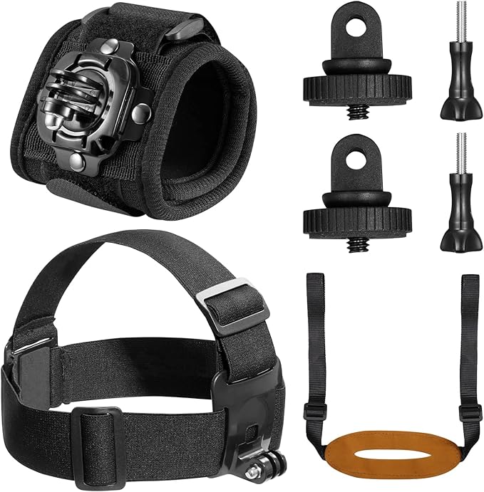 AKASO Action Camera Rock Climbing Kit Compatible with GoPro Hero 2 3 4 5 6 7 8 9 10 11, Portable Electronic Device Mount, Black