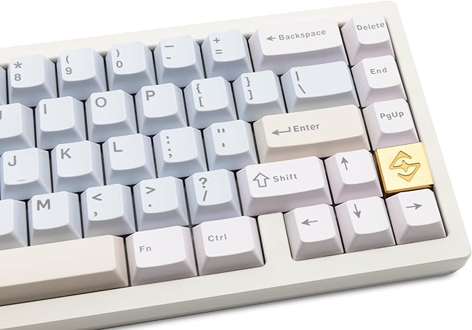 KEEBMONKEY WOBKEY Zen 65 65% Quick Release Wireless Mechanical Keyboard with RGB, CNC Aluminum Case, Hot-Swappable, VIA Support, BT/2.4G/USB-C Gaming Keyboard for Mac/Windows (Lite White)