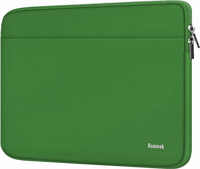 Laptop Sleeve 17 Inch, Shockproof Protective Notebook Case with Accessory Pocket, Briefcase Carrying Bag Compatible with 17-17.3 Inch Laptop, Computer, Notebook, Green