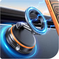 Upgraded Car Phone Holder for Magsafe [98+LBS Strongest Suction & 2400gf Magnetic] Vacuum Magnetic Phone Holders for Your Car 360° Adjustable Car Phone Mount for iPhone & Android Orange