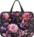 Hummingbird Bright Floral 17 Inch Computer Sleeve Tablet Portable Carrying Sleeve Case Bag Waterproof Laptop Tote Bag Notebook Messenger Briefcase Tablet Handbag for School/Office