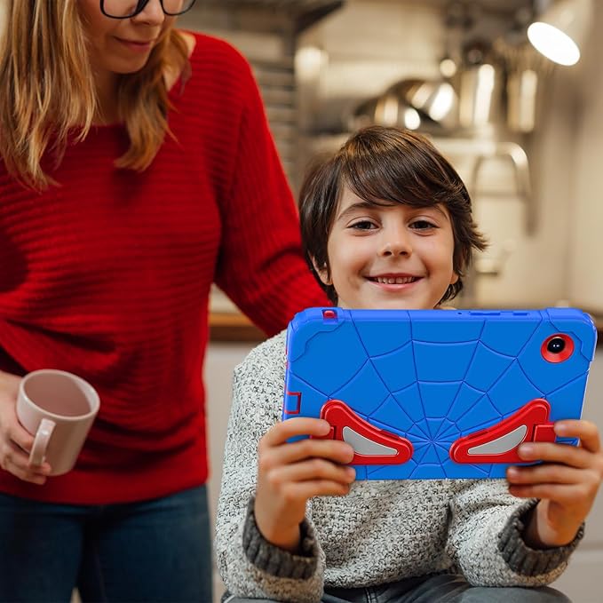 AKABEILA Compatible with Samsung Galaxy Tab A11+ 2025 11 inch Tablet Case，Lightweight Shockproof Rugged Protective Cover with Kickstand for Kids Children Boys Babies Blue Red
