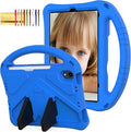 Light Weight Shock Proof EVA Foam Rugged Handle Stand Kids Friendly Anti-Slip Grip Protective Case for iPad Mini 7 (2024) & 6th Generation, Blue