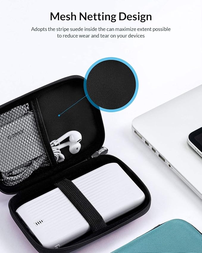 ORICO Hard Drive Case 2.5 inch External Drive Storage Carrying Bag Waterproof Shockproof with Inner Size 5.5x3.5x1.0inch for Organizing HDD and Electronic Accessories, Multi Colors (PHD-25)