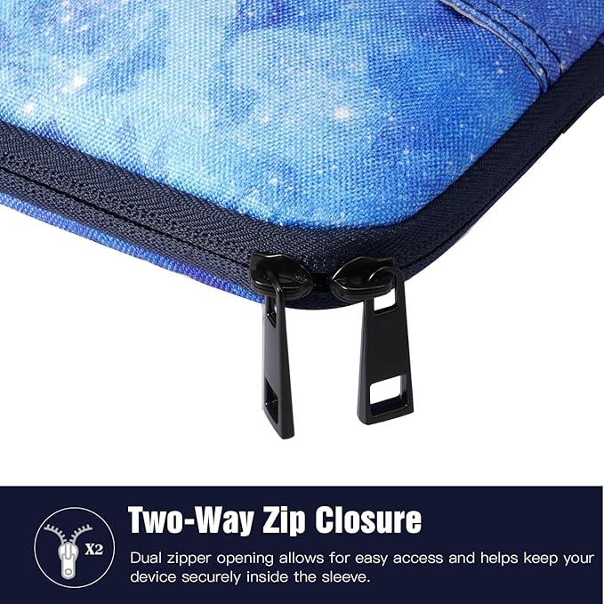 TiMOVO 9-11" Tablet Sleeve Bag for iPad 11-inch A16 2025, iPad 10.9"/10.2"| Air 11 Inch/5th/4th Gen. 10.9", Galaxy Tab A9+/A11Plus 11", Protective Bag Fit Smart Keyboard, Blue Starry Sky