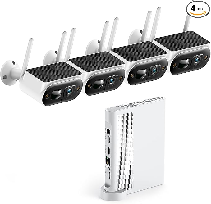 Camcamp Solar Security Camera Wireless Outdoor, 2K Ultra Clear Home Security Camera System, No Subscription, Smart Human Detection, Easy Installation, 5GHz & 2.4GHz WiFi